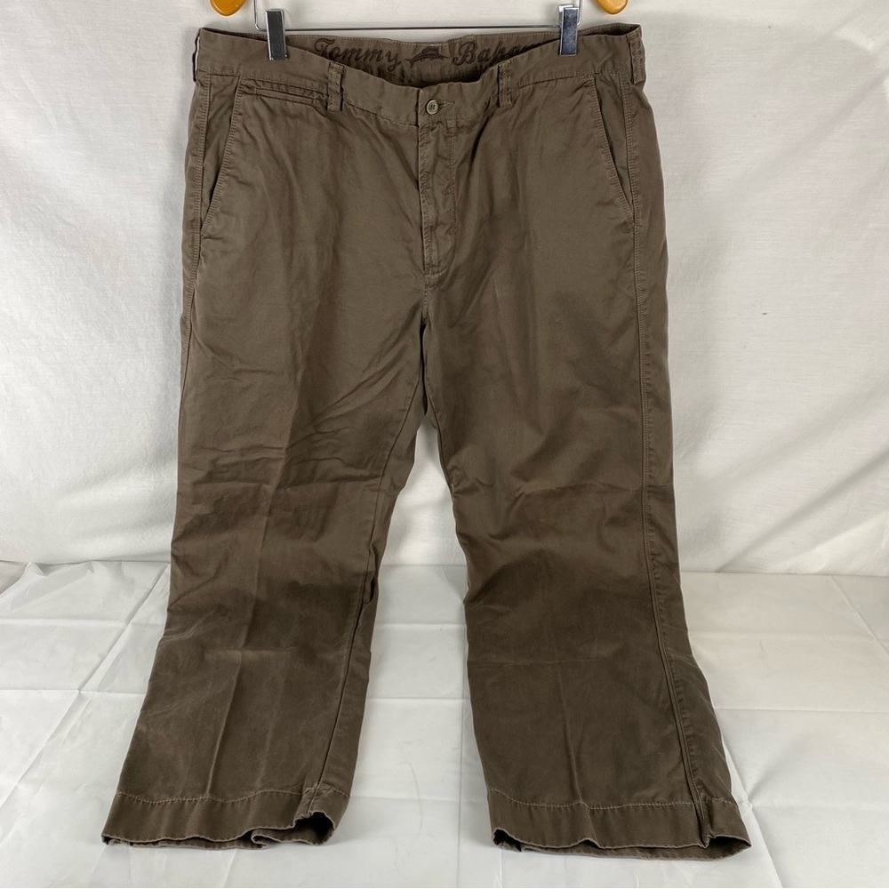 Tommy Bahama Tan/brown/green Cotton Blend Straight Leg Pants size 40” 32” leg - Picture 3 of 9